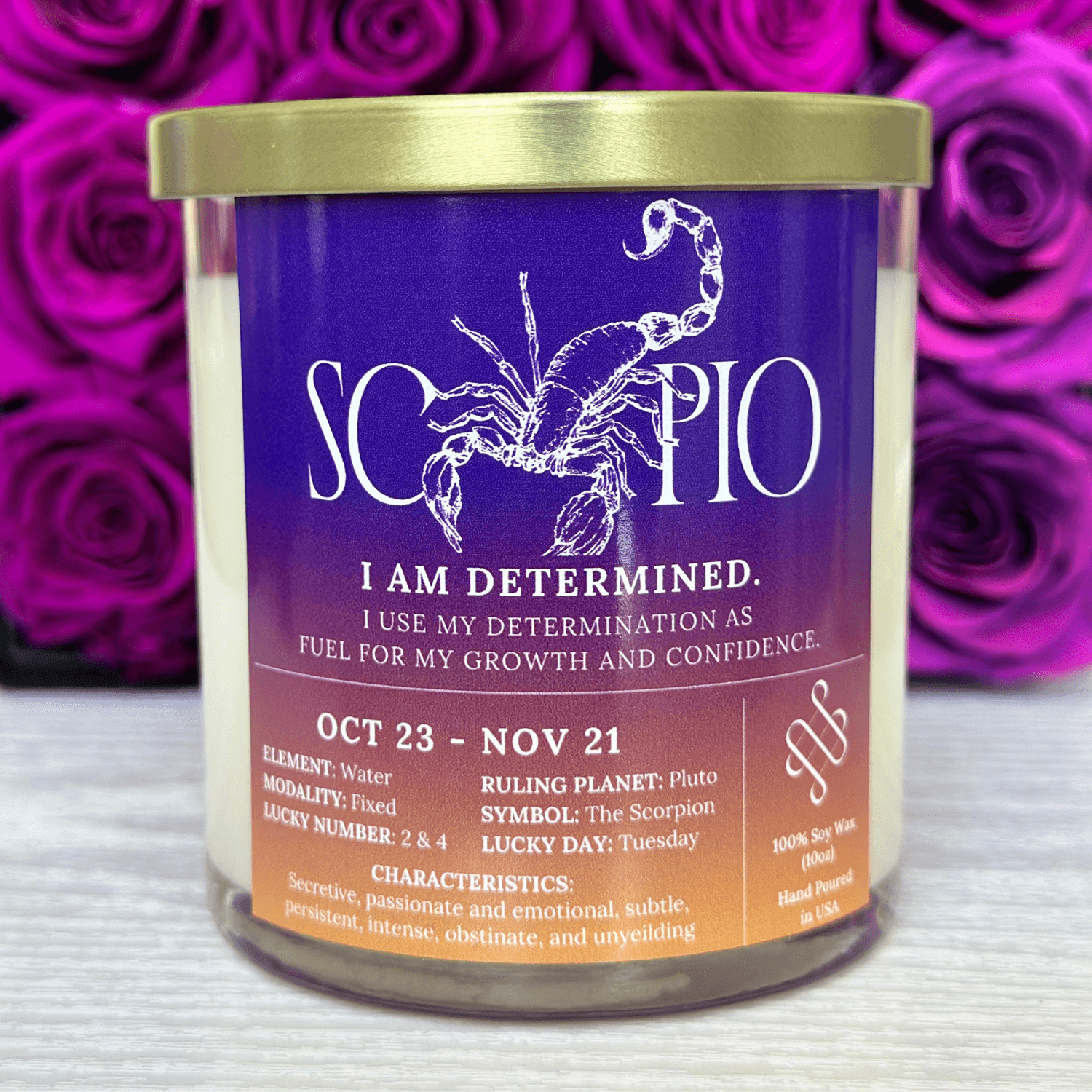 Scorpio Zodiac Sign Candle