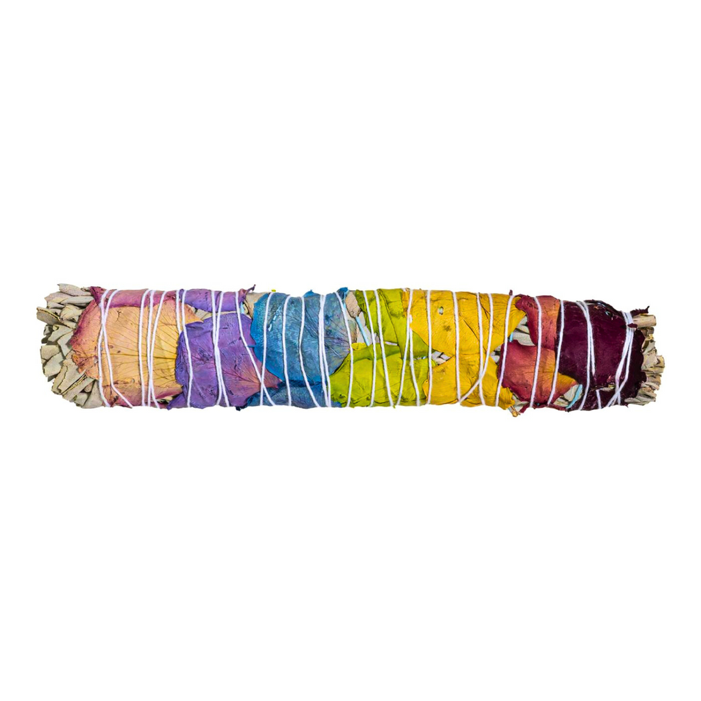 XL Seven Chakra Sage - 9" Smudge Stick