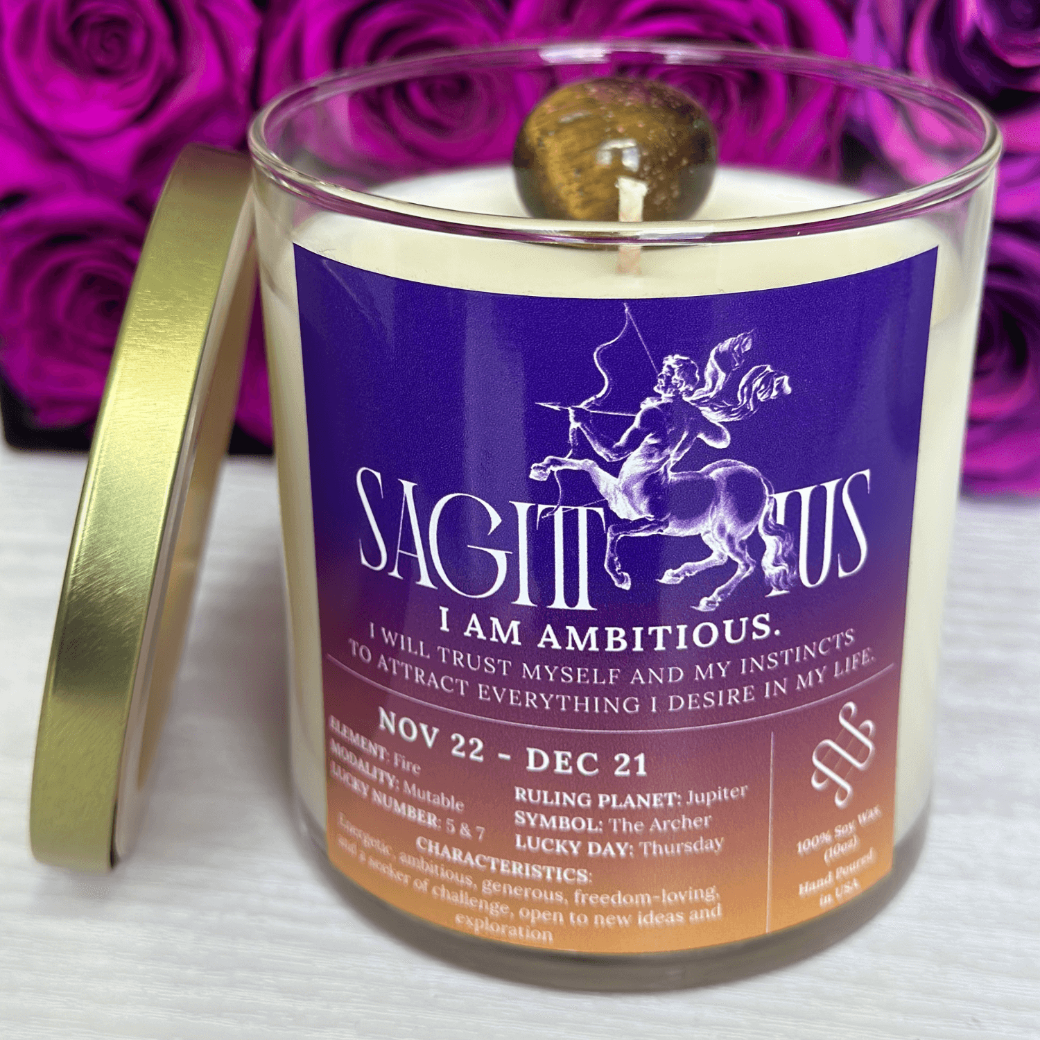 Sagittarius Zodiac Sign Candle