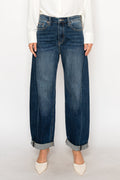 Catalina Relaxed Tapered Dark Wash Barrel Jeans