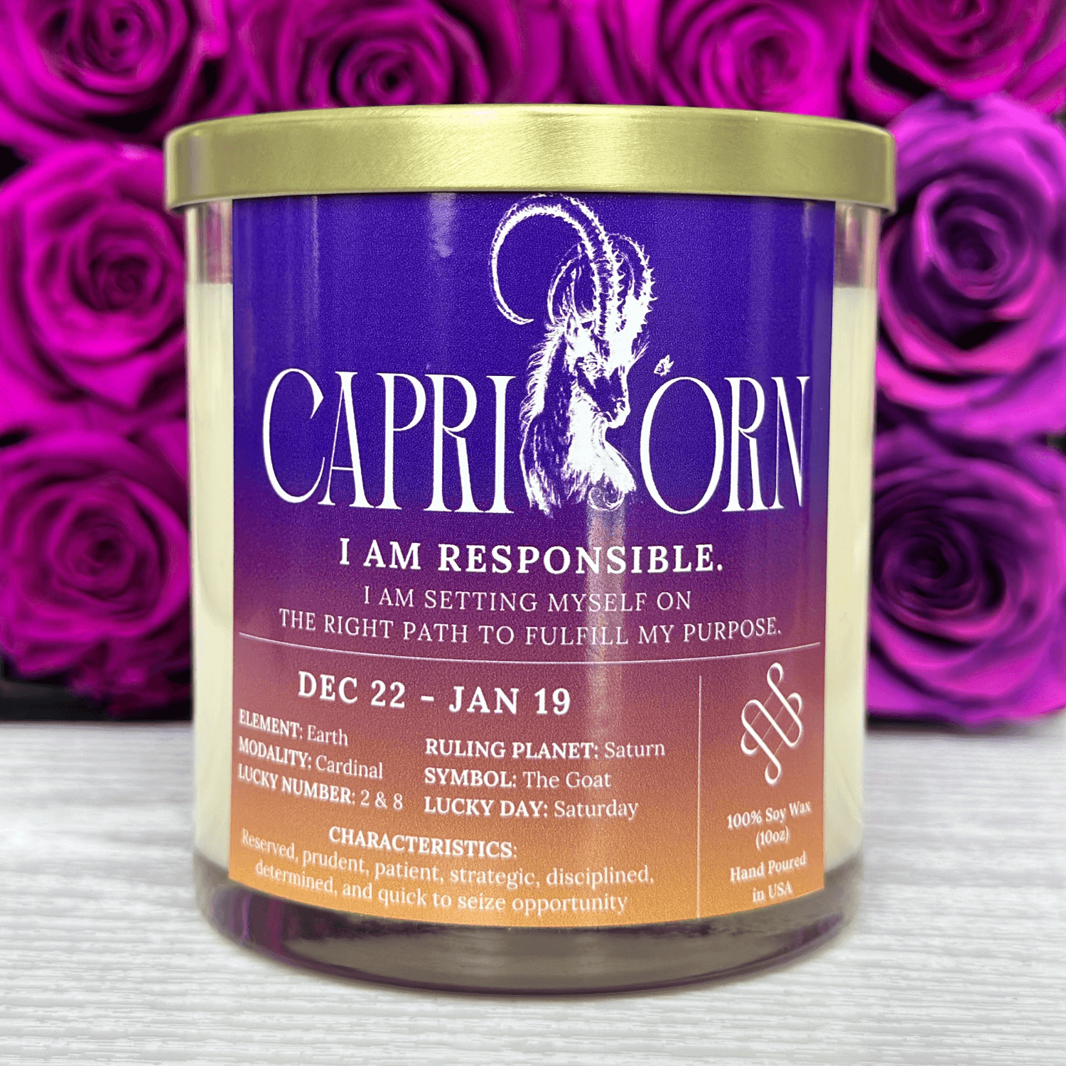 Capricorn Zodiac Sign Candle