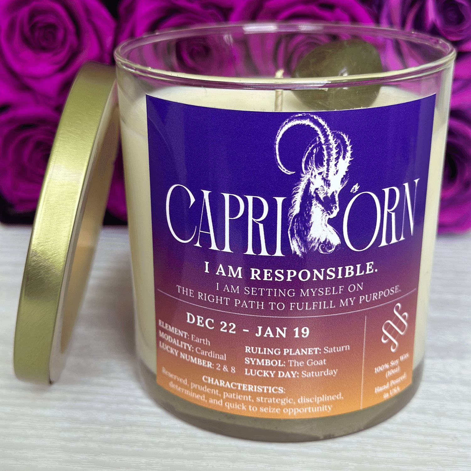 Capricorn Zodiac Sign Candle