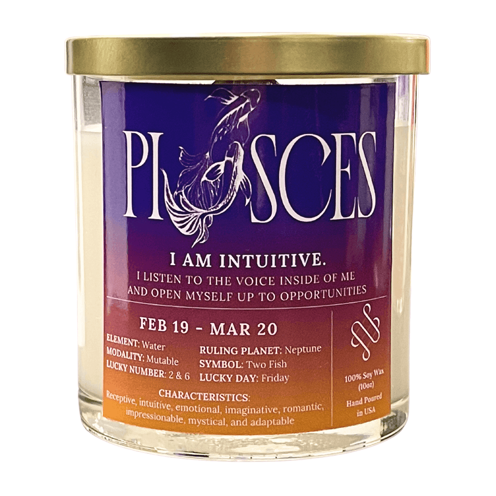 Pisces Zodiac Sign Candle