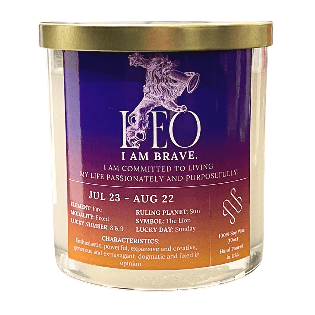 Leo Zodiac Sign Candle