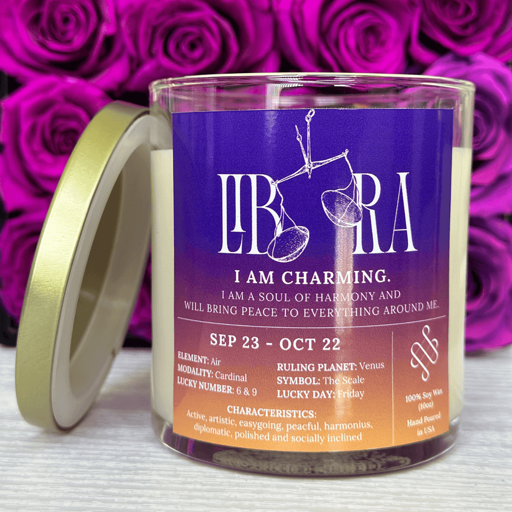 Libra Zodiac Sign Candle